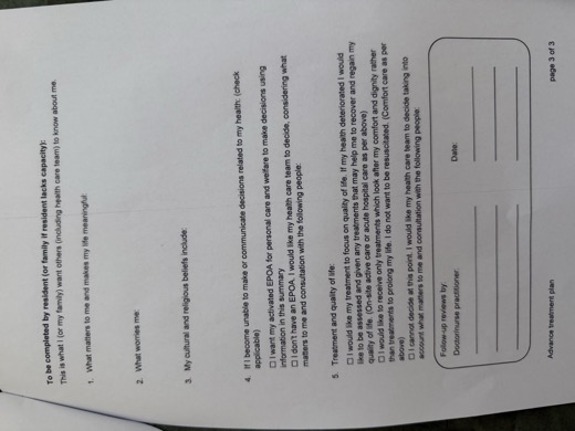 Advance Treatment Plan page 3